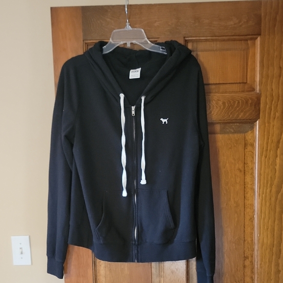 VS PINK  Zip-Up Hoodie with White Logo - Picture 1 of 4